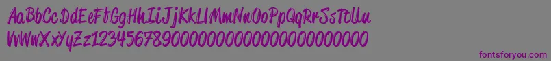 Ateeca Font – Purple Fonts on Gray Background