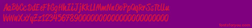 Ateeca Font – Red Fonts on Purple Background