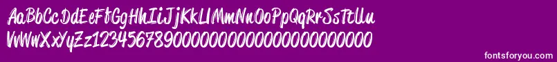 Ateeca Font – White Fonts on Purple Background