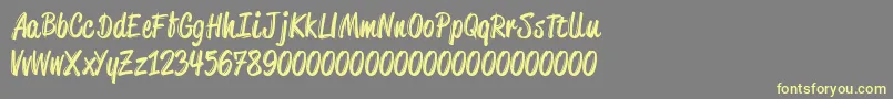 Ateeca Font – Yellow Fonts on Gray Background