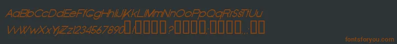 フォントOldRepublicItalic – 黒い背景に茶色のフォント