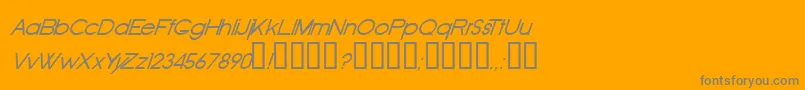 OldRepublicItalic-Schriftart – Graue Schriften auf orangefarbenem Hintergrund