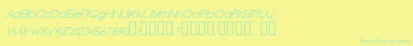 OldRepublicItalic Font – Green Fonts on Yellow Background