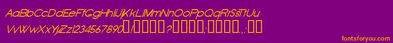 OldRepublicItalic Font – Orange Fonts on Purple Background