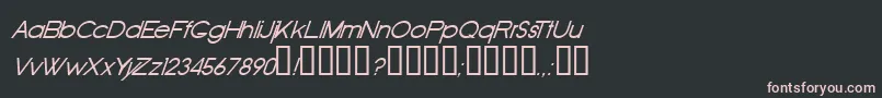 Fonte OldRepublicItalic – fontes rosa em um fundo preto