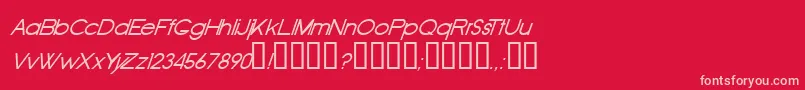Шрифт OldRepublicItalic – розовые шрифты на красном фоне