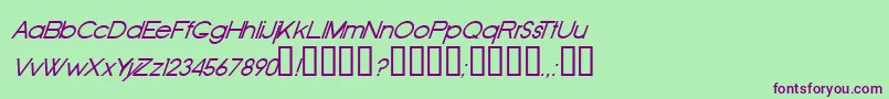 フォントOldRepublicItalic – 緑の背景に紫のフォント