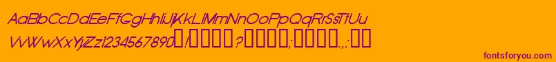 Шрифт OldRepublicItalic – фиолетовые шрифты на оранжевом фоне