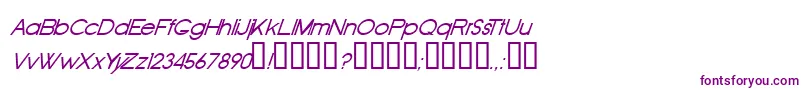 Czcionka OldRepublicItalic – fioletowe czcionki