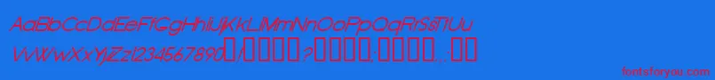 Police OldRepublicItalic – polices rouges sur fond bleu