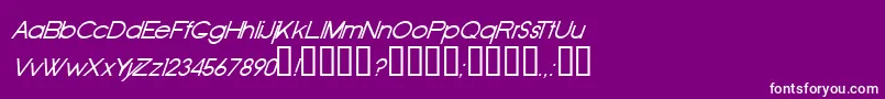 フォントOldRepublicItalic – 紫の背景に白い文字