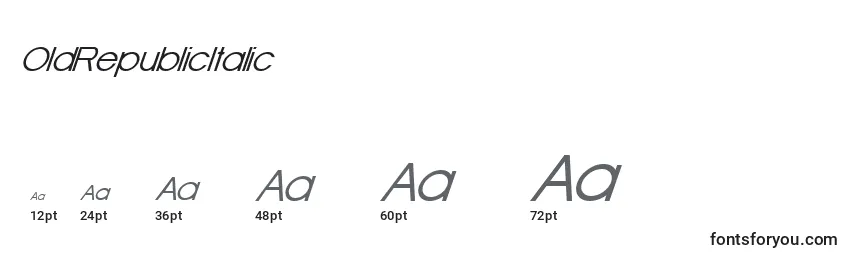 OldRepublicItalic Font Sizes