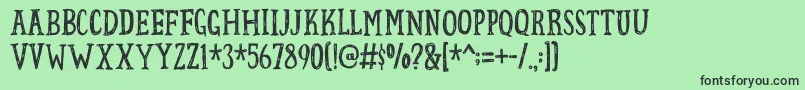 Fortunatedemo Font – Black Fonts on Green Background