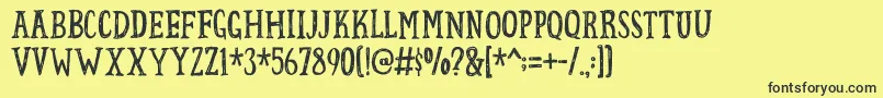 Fortunatedemo Font – Black Fonts on Yellow Background