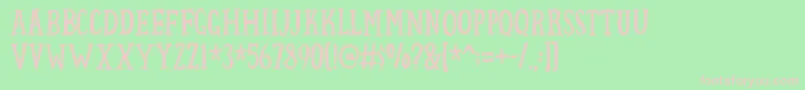 Fortunatedemo Font – Pink Fonts on Green Background