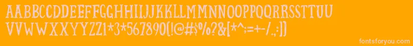 Fortunatedemo Font – Pink Fonts on Orange Background