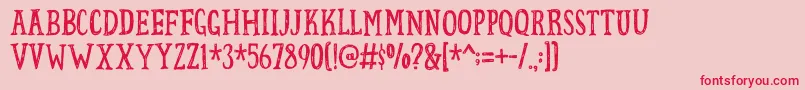 Fortunatedemo Font – Red Fonts on Pink Background