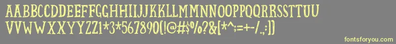 Fortunatedemo Font – Yellow Fonts on Gray Background