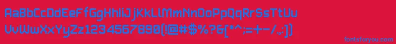 TypetwoBeta1.1 Font – Blue Fonts on Red Background