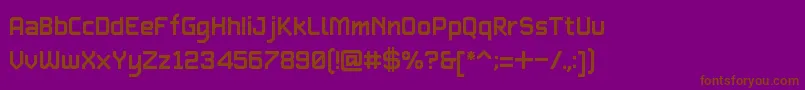 フォントTypetwoBeta1.1 – 紫色の背景に茶色のフォント