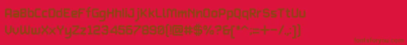 TypetwoBeta1.1-fontti – ruskeat fontit punaisella taustalla
