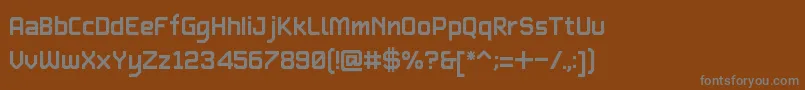 フォントTypetwoBeta1.1 – 茶色の背景に灰色の文字
