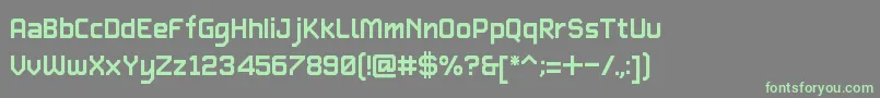 Fonte TypetwoBeta1.1 – fontes verdes em um fundo cinza
