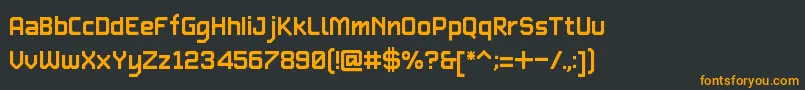 Czcionka TypetwoBeta1.1 – pomarańczowe czcionki na czarnym tle