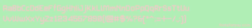 TypetwoBeta1.1-fontti – vaaleanpunaiset fontit vihreällä taustalla