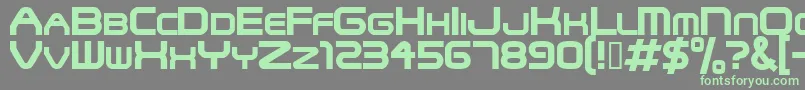 フォントSnfu – 灰色の背景に緑のフォント
