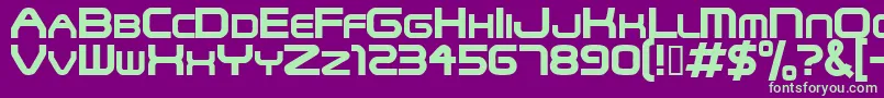 フォントSnfu – 紫の背景に緑のフォント