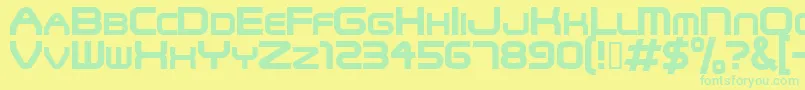 Snfu Font – Green Fonts on Yellow Background