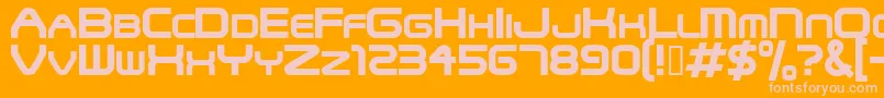 Snfu Font – Pink Fonts on Orange Background