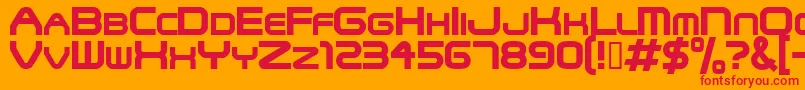 Snfu Font – Red Fonts on Orange Background