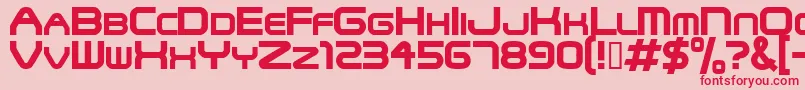 Snfu-Schriftart – Rote Schriften auf rosa Hintergrund