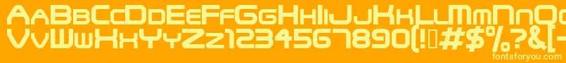 フォントSnfu – オレンジの背景に黄色の文字
