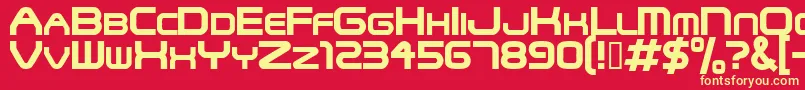 Шрифт Snfu – жёлтые шрифты на красном фоне