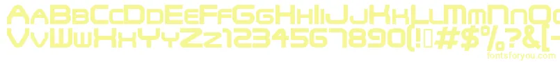 フォントSnfu – 白い背景に黄色の文字