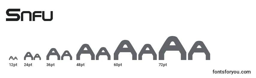 Размеры шрифта Snfu