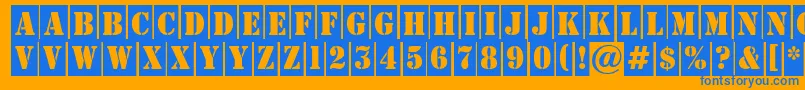 More about AStampercm Font AStampercm Font – Blue Fonts on Orange Background