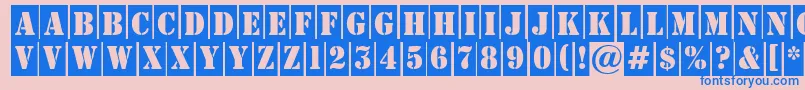 AStampercm Font – Blue Fonts on Pink Background