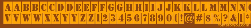 fuente AStampercm – Fuentes Naranjas Sobre Fondo Marrón