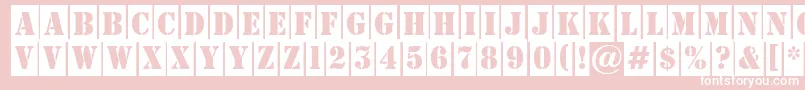 AStampercm Font – White Fonts on Pink Background