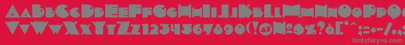 Indepsc Font – Gray Fonts on Red Background