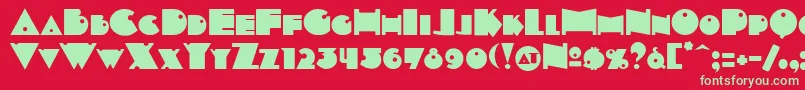 Indepsc Font – Green Fonts on Red Background