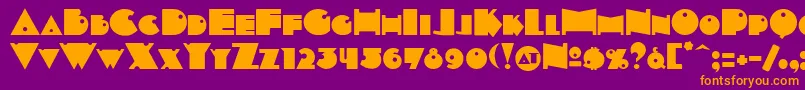 Indepsc Font – Orange Fonts on Purple Background