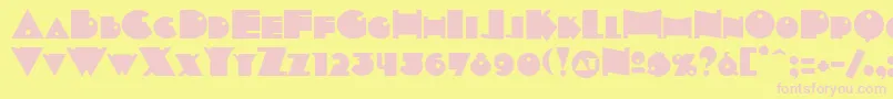 Indepsc Font – Pink Fonts on Yellow Background