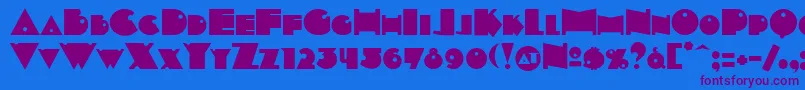 Indepsc Font – Purple Fonts on Blue Background