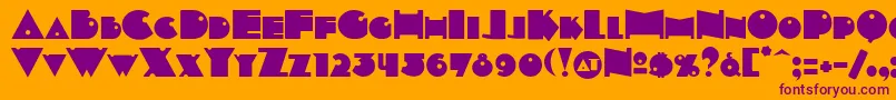 Indepsc Font – Purple Fonts on Orange Background