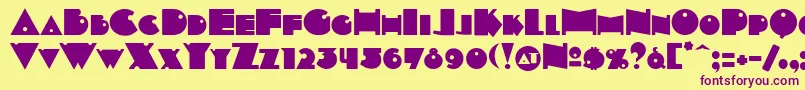 Indepsc Font – Purple Fonts on Yellow Background